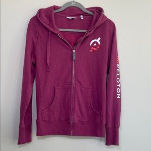 Peloton‎ Burgundy Zip-Up Hoodie